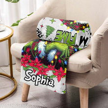 Load image into Gallery viewer, Personalized Grinch Christmas Blanket Custom Name Soft Gift
