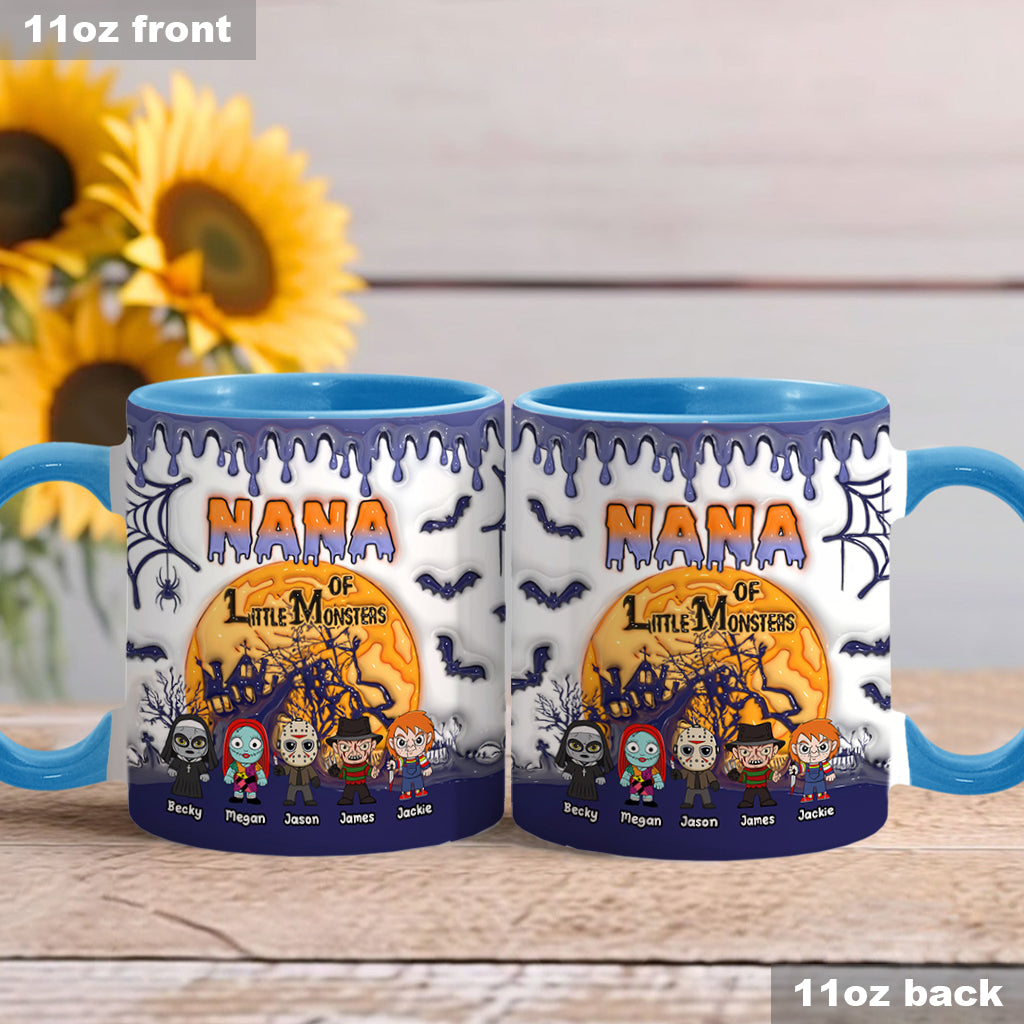 Personalized Halloween Mug for Grandma of Little Monsters