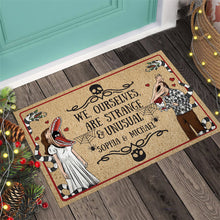 Load image into Gallery viewer, Personalized Doormat We Ourselves Are Strange &amp; Unusual Gift for Couples
