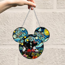Load image into Gallery viewer, Personalized Mouse Couple Suncatcher Ornament for Animal Lovers
