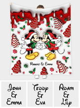 Load image into Gallery viewer, Personalized Christmas Mouse Blanket Gift for Family
