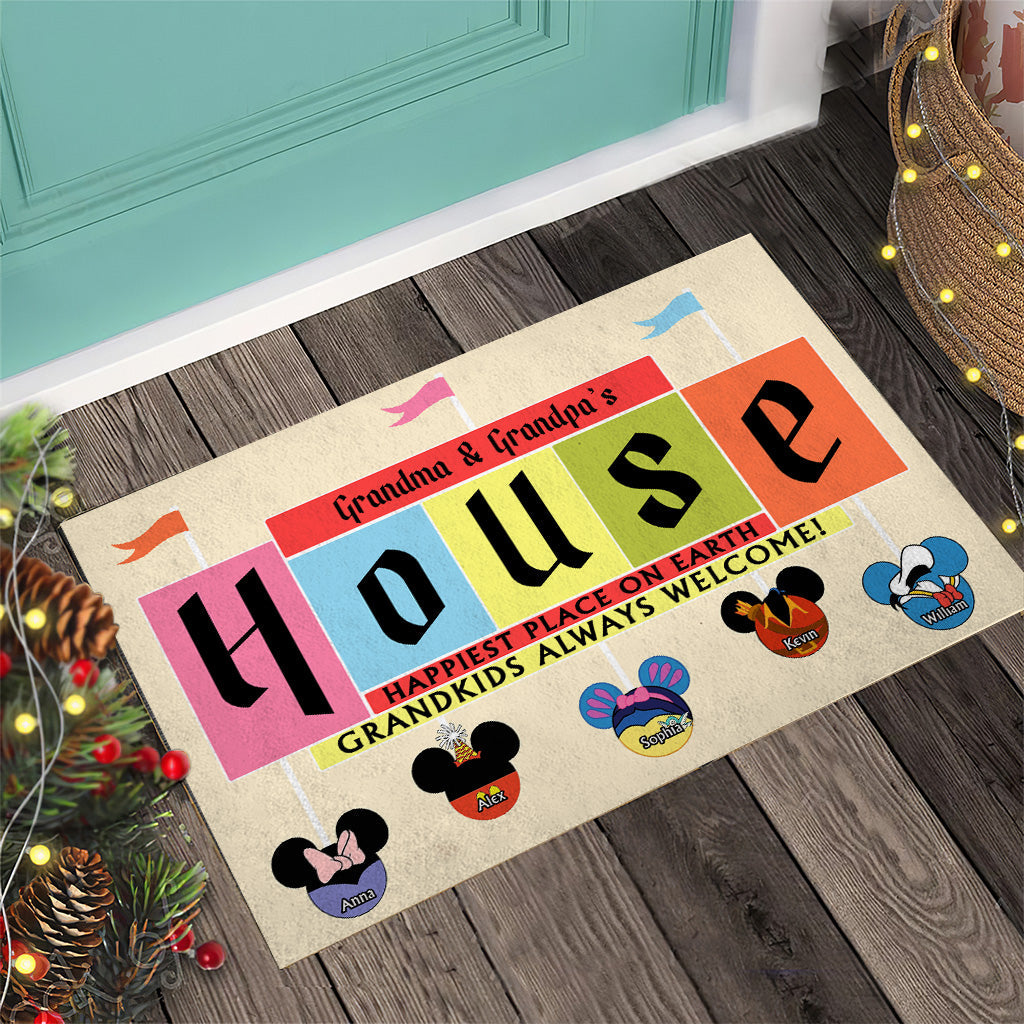 Personalized Doormat for Grandparents Custom Name Welcome Gift