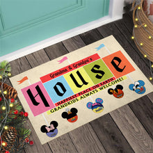 Load image into Gallery viewer, Personalized Doormat for Grandparents Custom Name Welcome Gift
