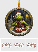 Load image into Gallery viewer, Personalized Grinch Christmas Ornament Custom Name Gift
