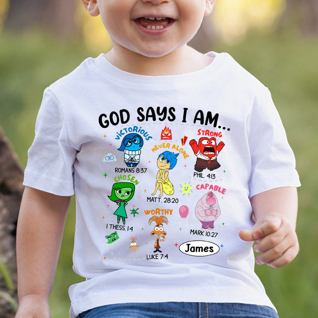 Personalized God Says I Am T-shirt & Hoodie for Kids