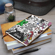Load image into Gallery viewer, Personalized Nightmare Before Christmas Leather Journal Gift

