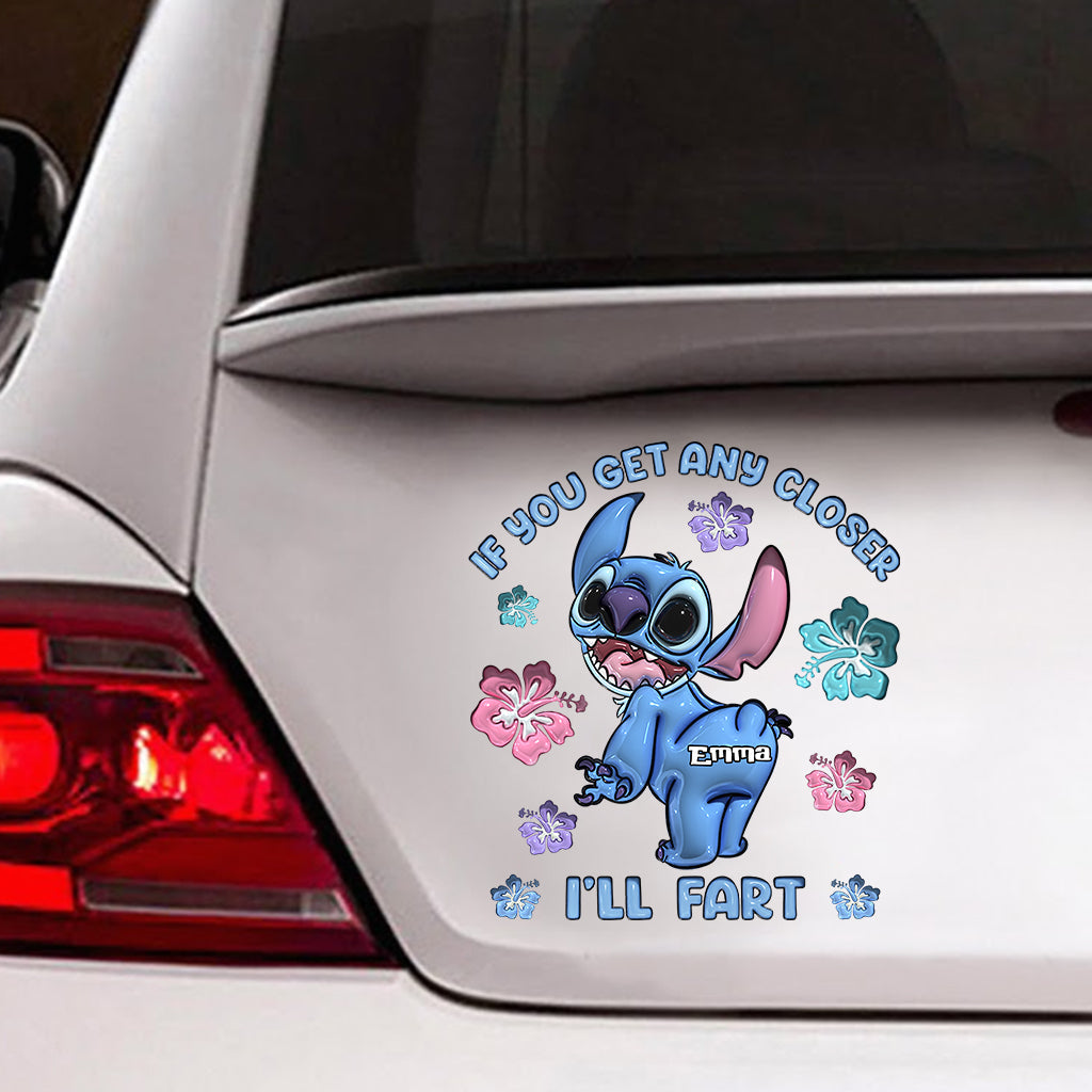 Personalized Stitch Decal Die Cut Custom Name Fun Gift