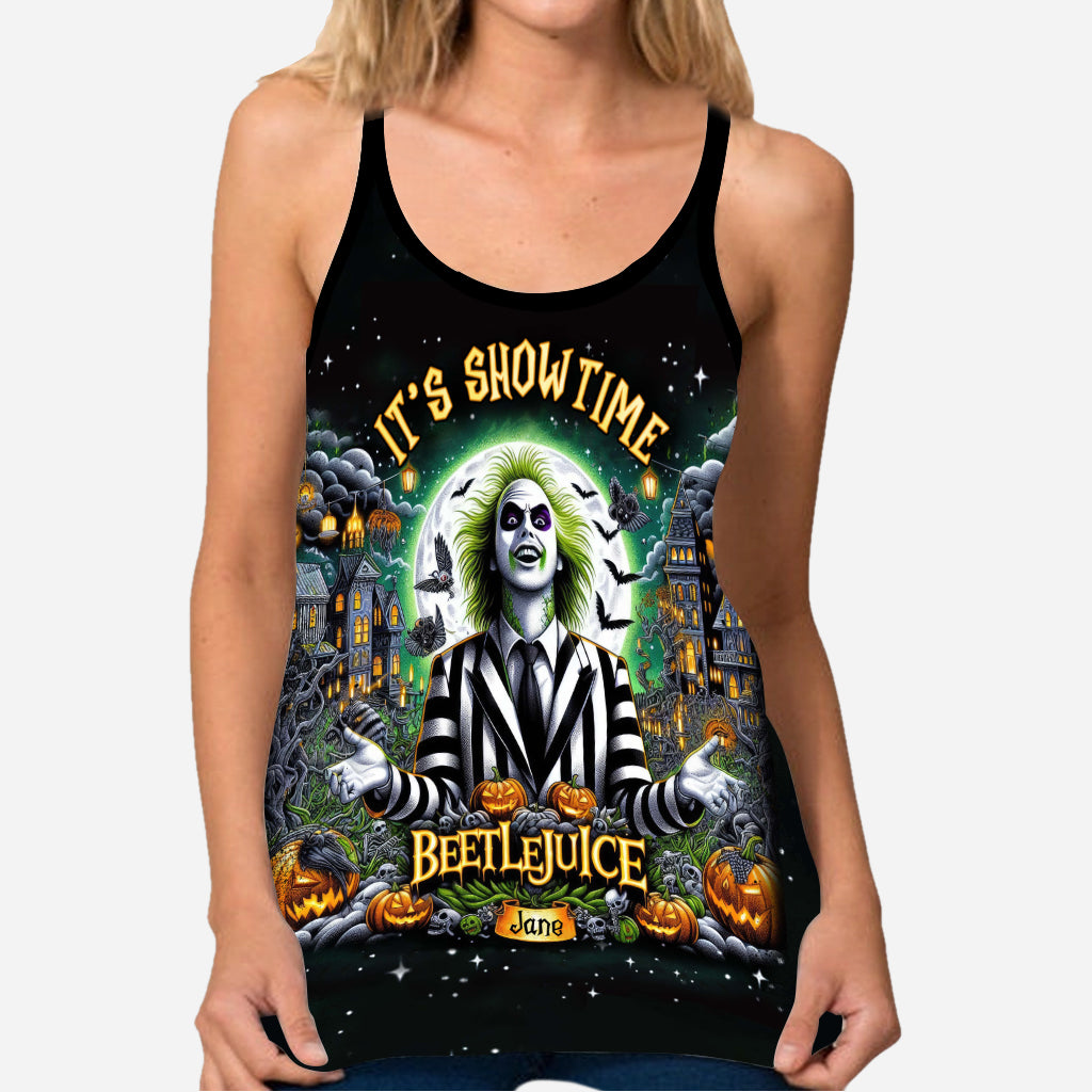 Personalized Halloween Cross Tank Top Custom Name Gift Idea