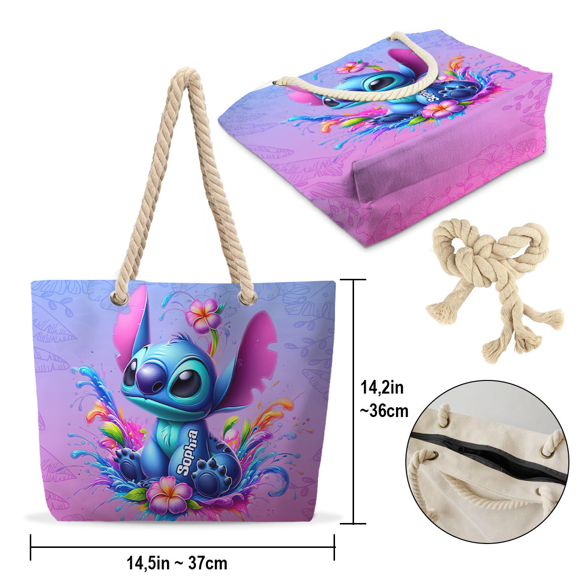 Personalized Beach Bag with Custom Design for Summer Fun