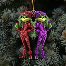 Load image into Gallery viewer, Personalized Grinch Squad Transparent Ornament Custom Gift for Christmas
