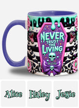 Load image into Gallery viewer, Personalized Accent Mug Never Trust The Living Gift for Couple
