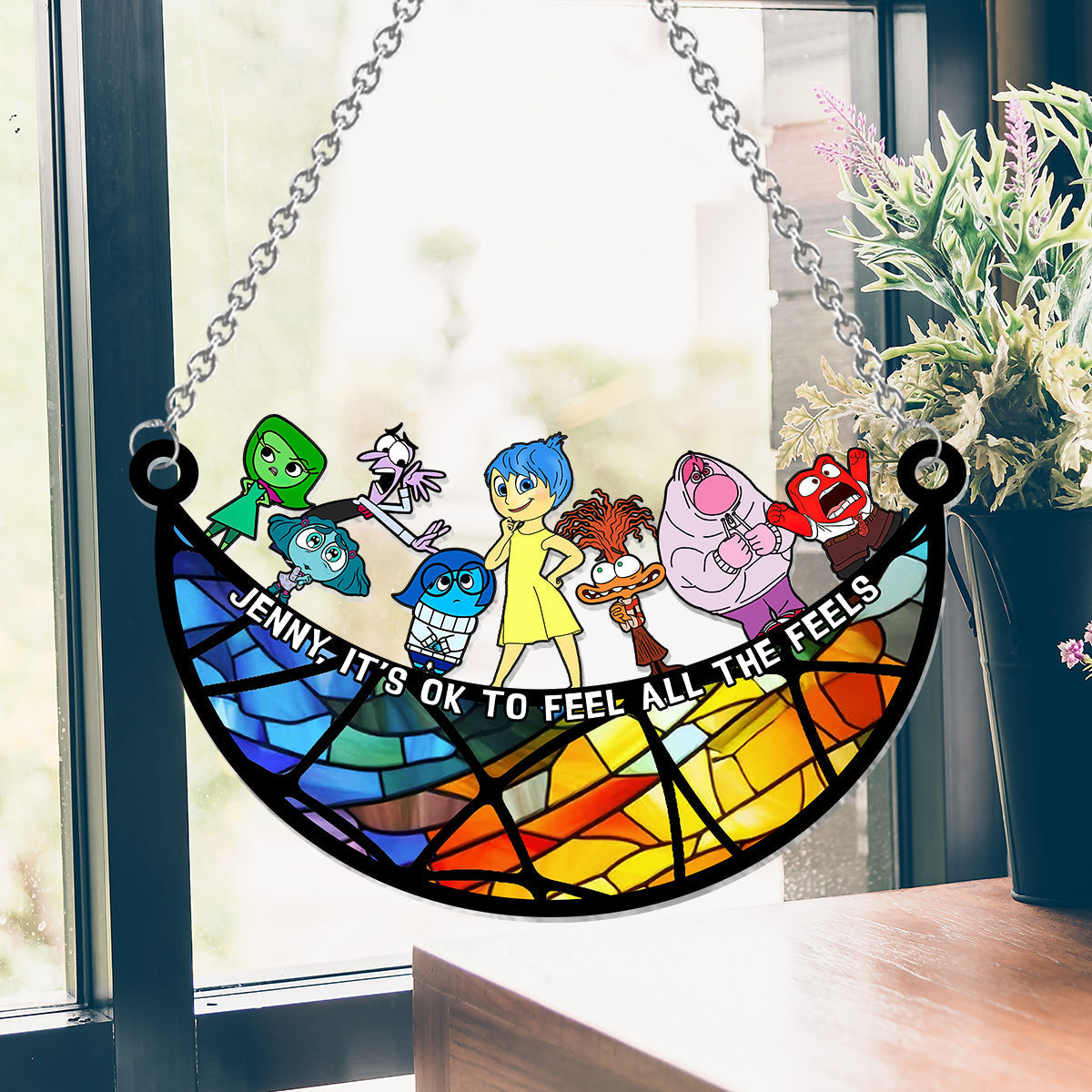Personalized Window Hanging Suncatcher Ornament for Home Decor