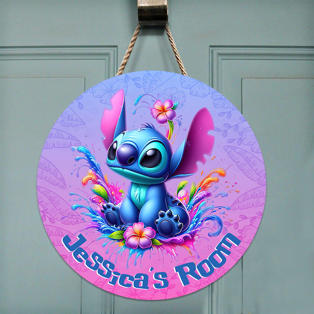 Personalized Round Wood Sign with Name Custom Gift for Kids