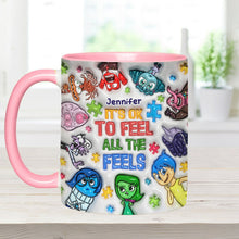 Load image into Gallery viewer, Personalized Autism Awareness Accent Mug Custom Name Gift
