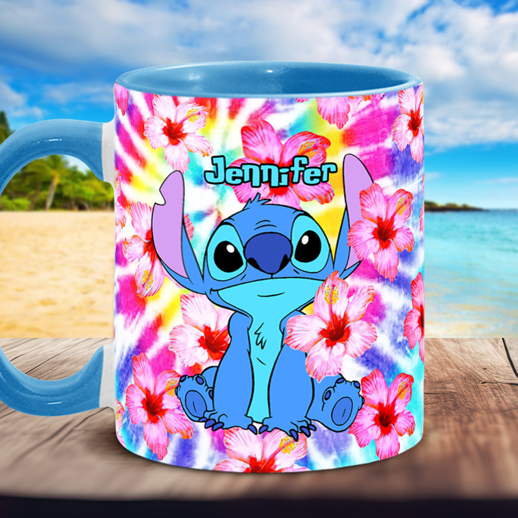 Personalized Tie Dye Accent Mug with Name for Birthday or Christmas
