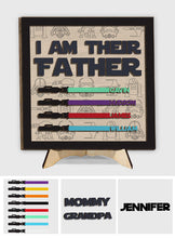 Load image into Gallery viewer, Personalized 2 Layered Wood Plaque I Am Their Father Gift for Dad

