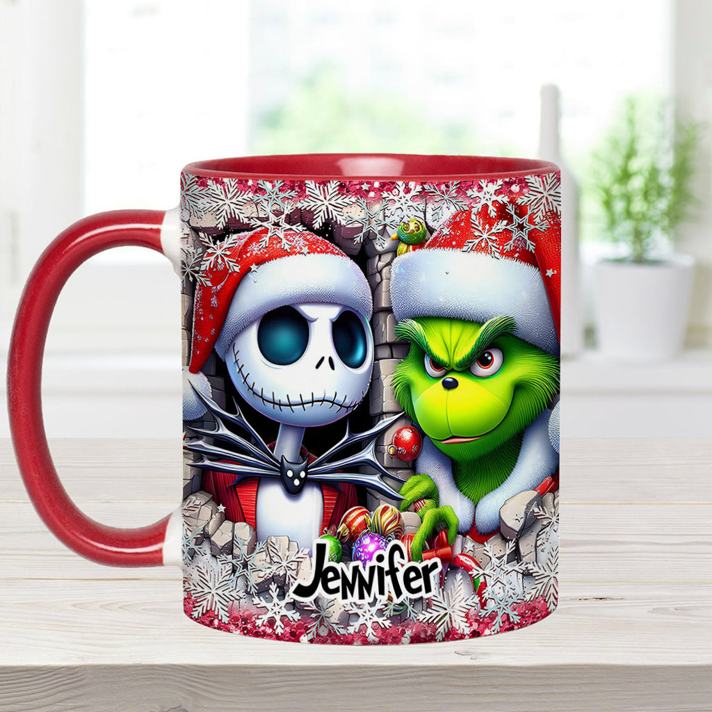 Personalized Nightmare Christmas Accent Mug Custom Name Gift