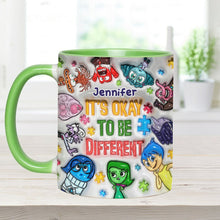 Load image into Gallery viewer, Personalized Autism Awareness Accent Mug Custom Name Gift for Kids

