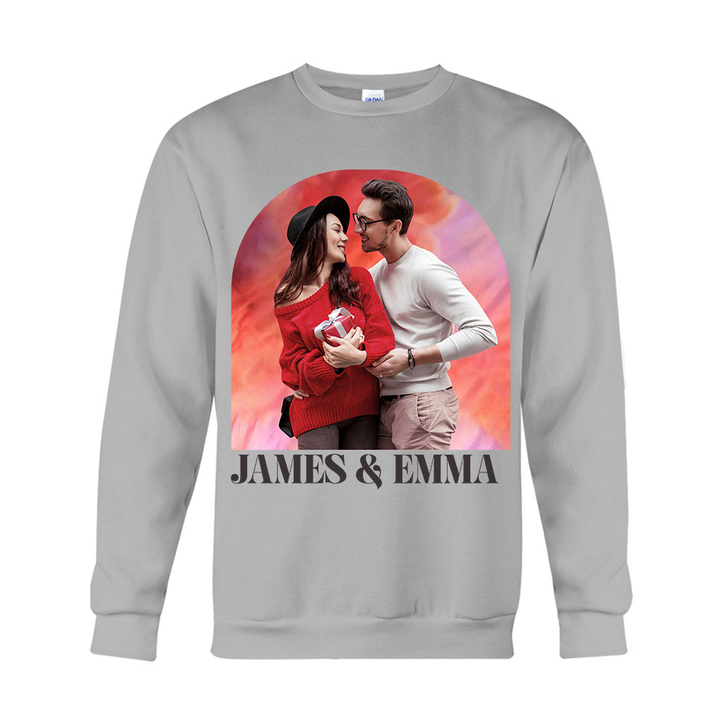 Personalized Couple T-shirt & Hoodie Custom Names Gift for Valentine’s Day