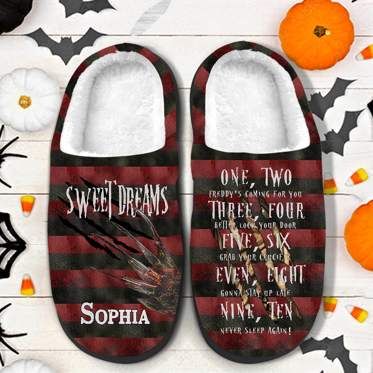 Personalized Sweet Dreams Slippers Custom Name Cozy Gift