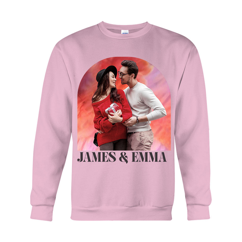 Personalized Couple T-shirt & Hoodie Custom Names Gift for Valentine’s Day