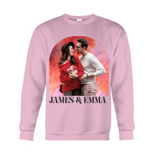Load image into Gallery viewer, Personalized Couple T-shirt &amp; Hoodie Custom Names Gift for Valentine’s Day
