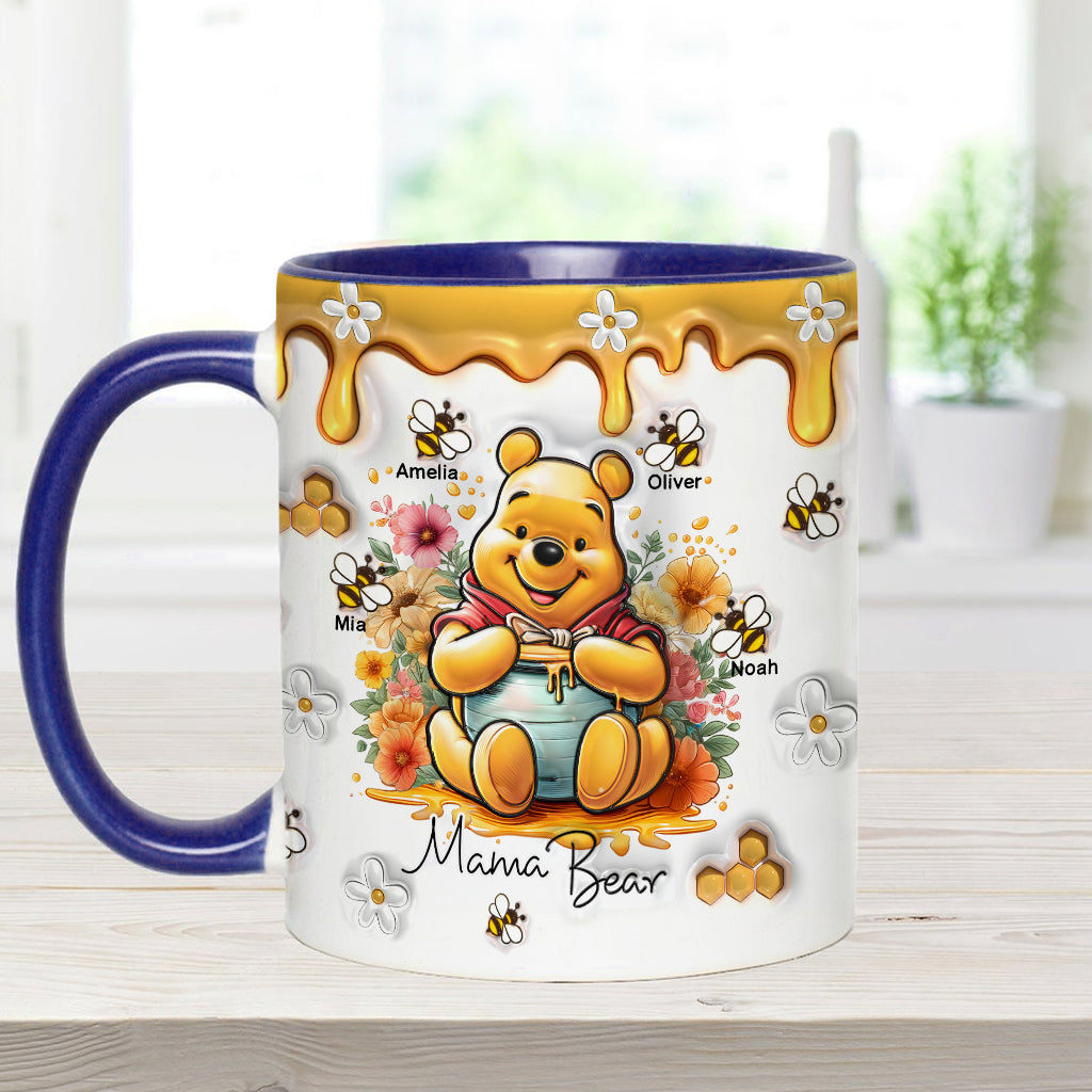 Personalized Mama Bear Accent Mug Custom Name Gift for Mom