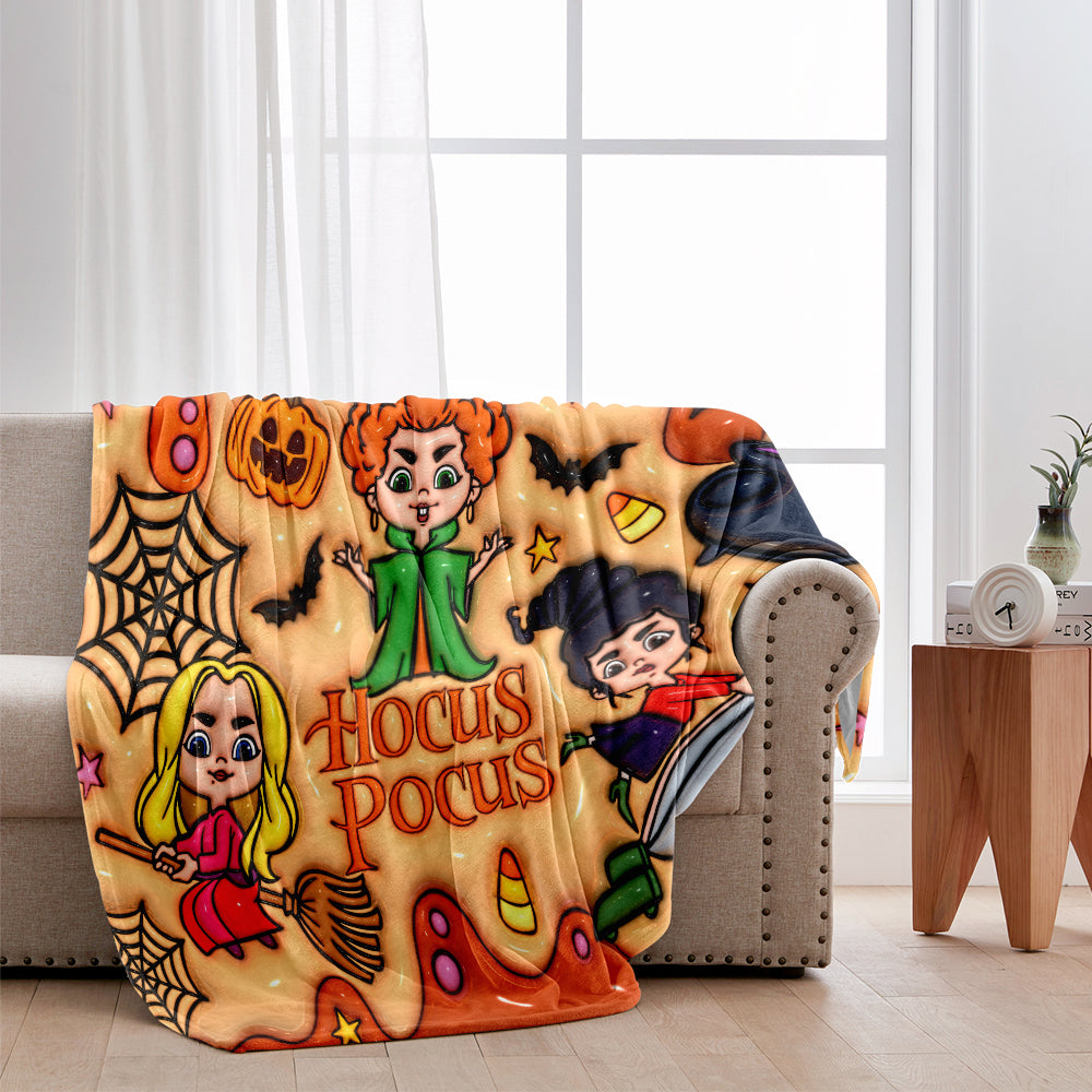 Personalized Hocus Pocus Blanket Custom Name Gift for Halloween