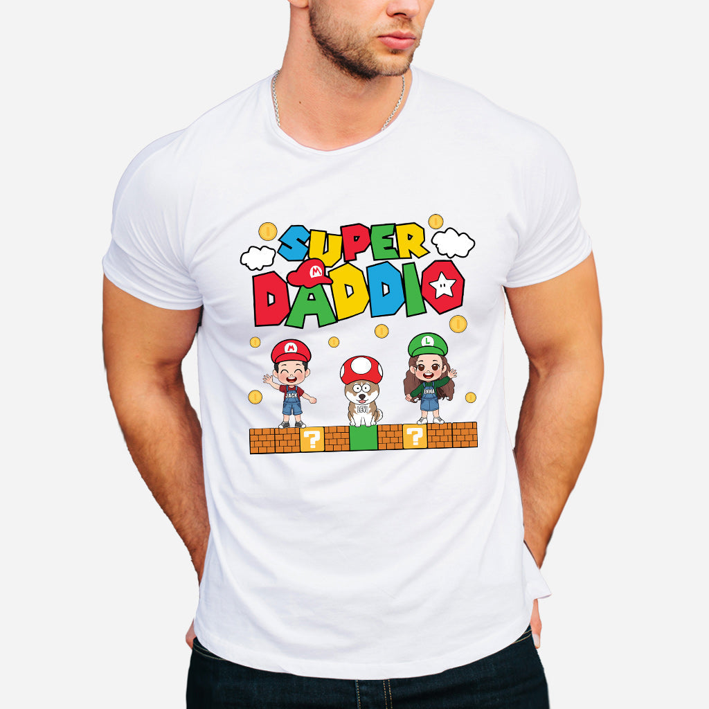 Personalized Super Daddio T-shirt & Hoodie Gift for Dad