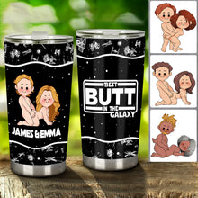 Load image into Gallery viewer, Personalized Best Butt In The Galaxy Tumbler for Couples
