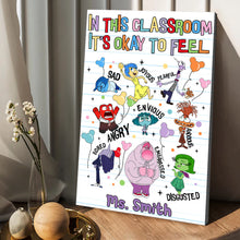 Load image into Gallery viewer, Personalized Classroom Wall Art Feelings Canvas Print Gift for Teacher
