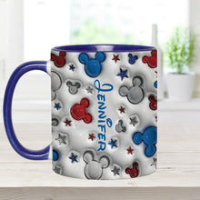 Load image into Gallery viewer, Personalized Mickey Mouse Accent Mug Custom Name Star Design Gift
