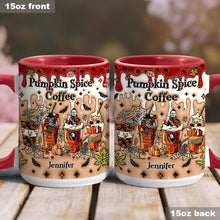 Load image into Gallery viewer, Personalized Pumpkin Spice Latte Accent Mug Custom Name Gift
