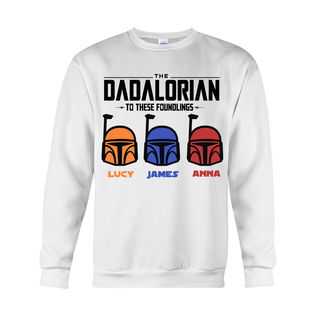 Personalized Dadalorian T-Shirt & Hoodie Gift for Dad | Custom Family Names
