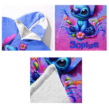 Load image into Gallery viewer, Personalized Stitch Blanket Hoodie Custom Name Gift for Kids
