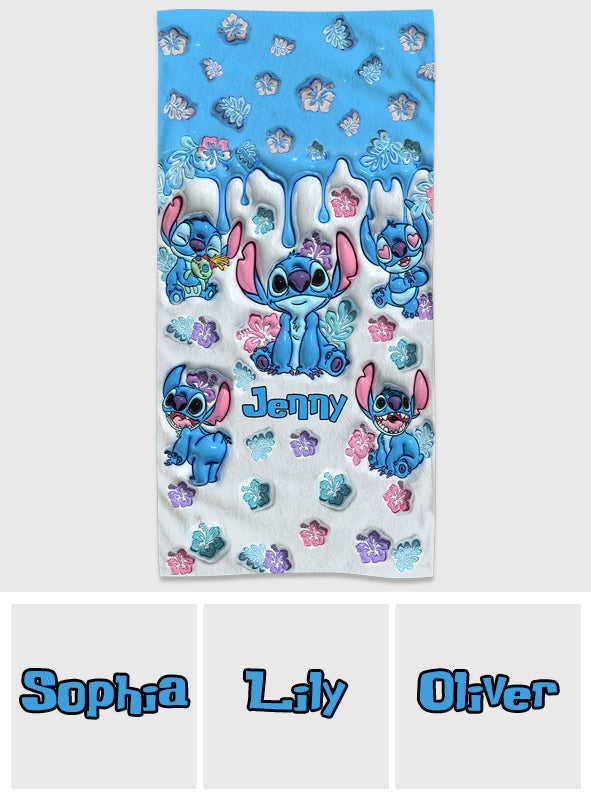 Personalized Ohana Beach Towel Custom Name Gift for Family