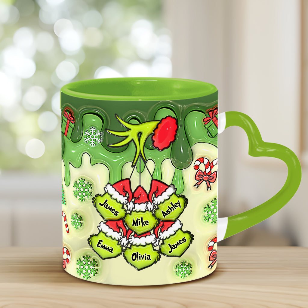 Personalized Heart Handle Mug Custom Name Gift for Mom