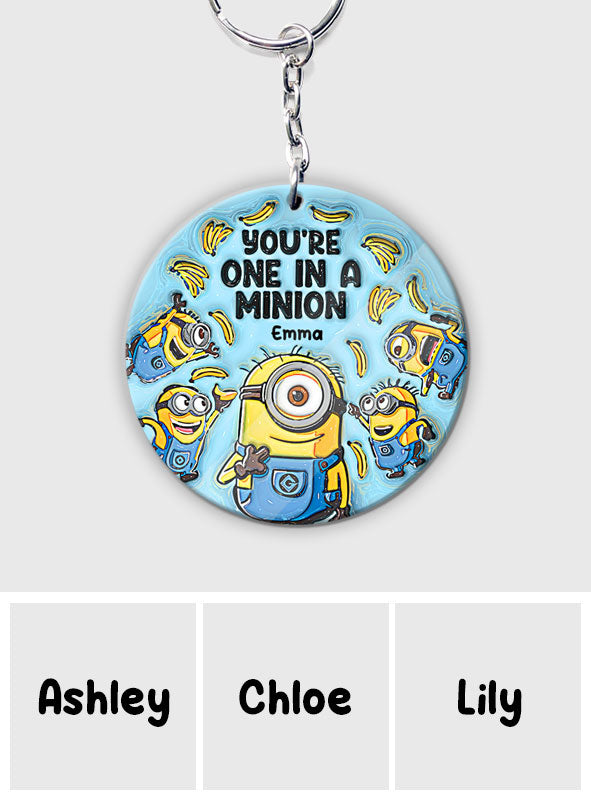 Personalized Keychain You're One In A Minion Gift for Kids