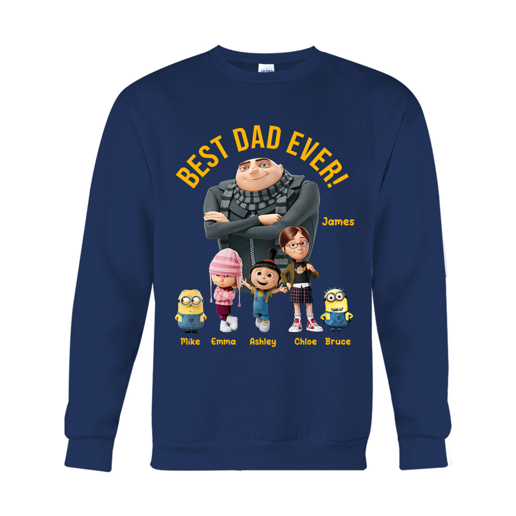 Personalized Best Dad Ever T-shirt & Hoodie Gift for Father's Day