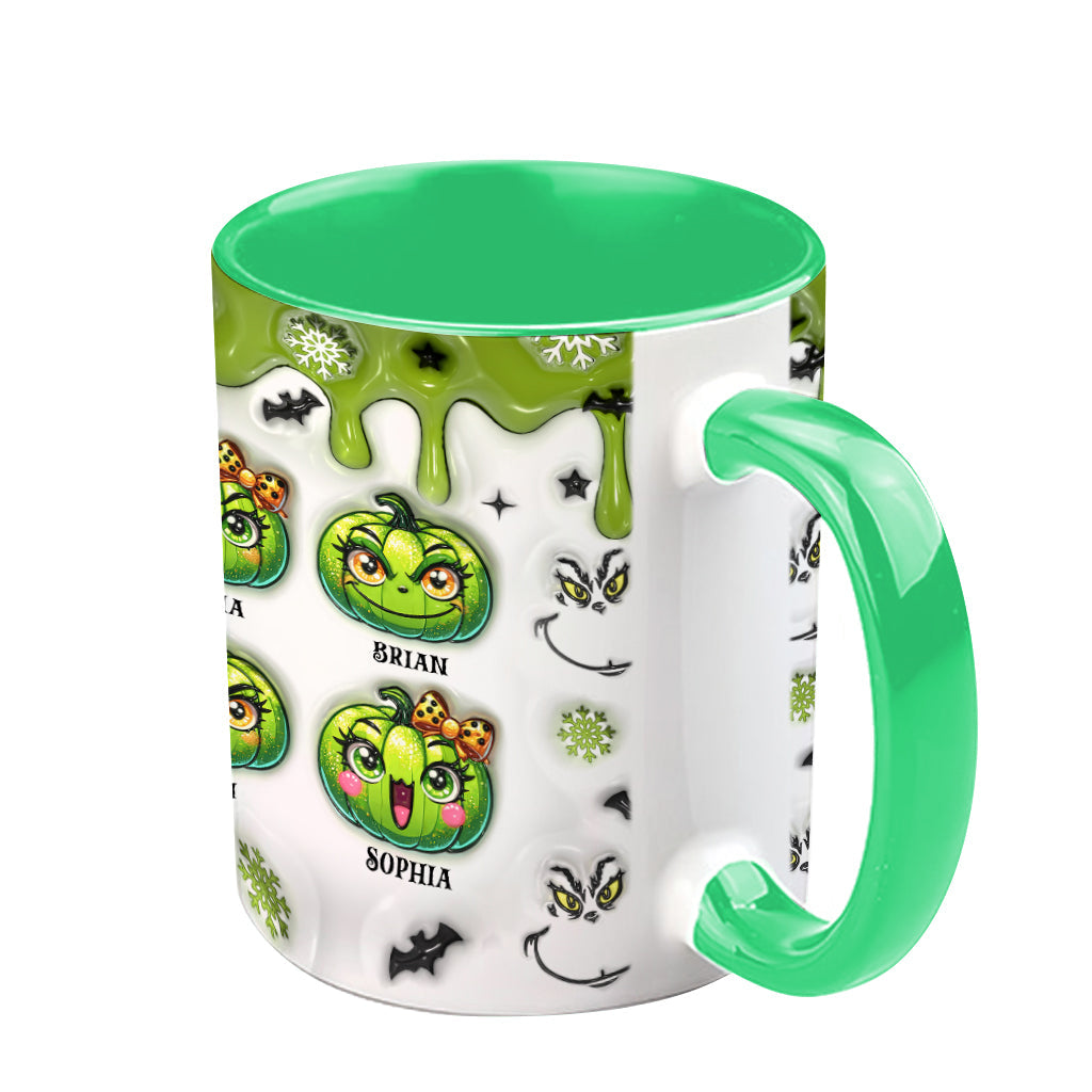 Personalized Grinchy Grandma Accent Mug Custom Name Gift