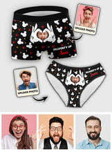 Load image into Gallery viewer, Personalized Property Of Couples Briefs Custom Name Lace Boxer Briefs
