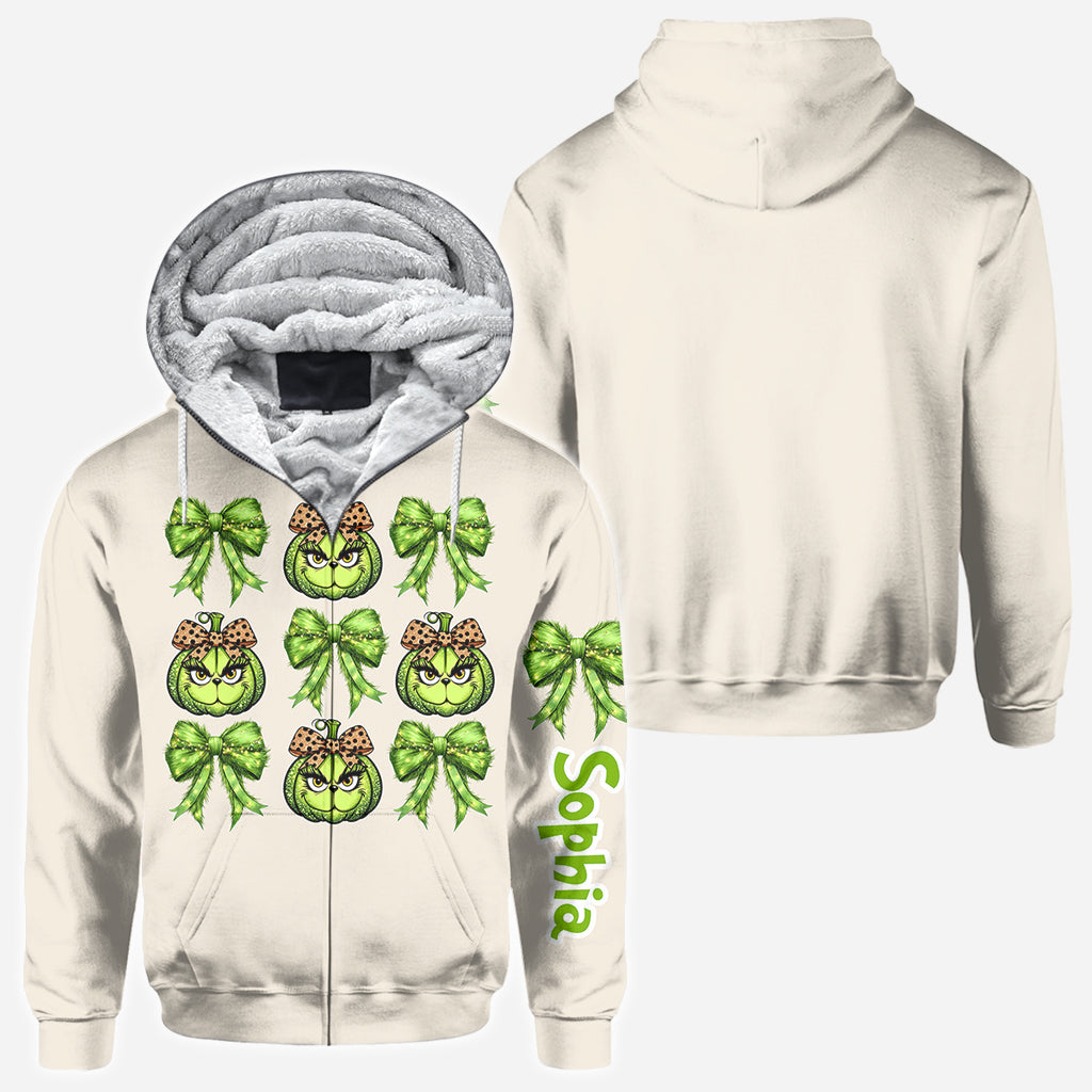 Personalized Grinchy Christmas All Over Shirt for Women