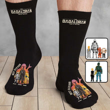 Load image into Gallery viewer, Personalized Best Dad Ever Socks Custom Name Gift for Dad
