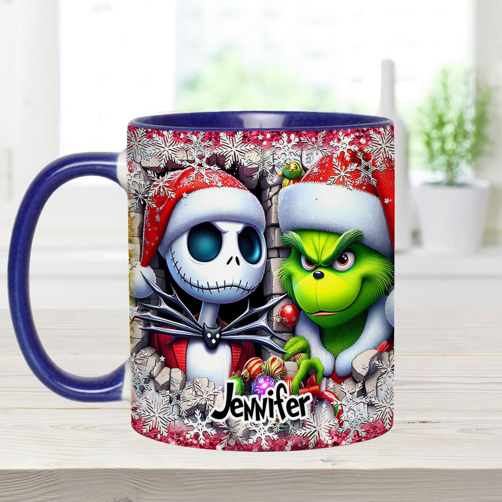 Personalized Nightmare Christmas Accent Mug Custom Name Gift