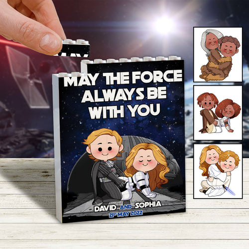 Personalized One-Sided Building Blocks Custom Name Gift for Star Wars Fans