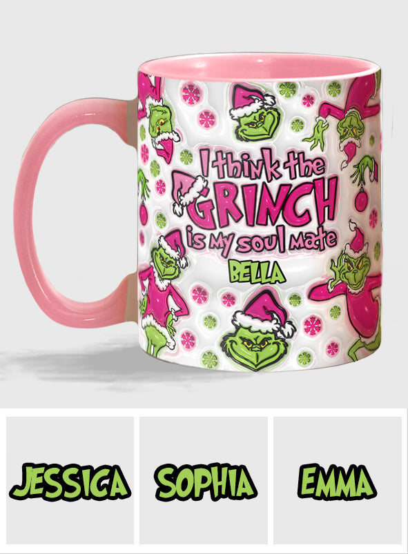 Personalized Grinch Accent Mug Custom Name Christmas Gift