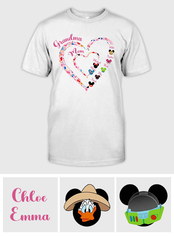 Personalized Grandma Mouse T-shirt & Hoodie Gift for Mother's Day