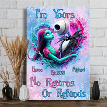 Load image into Gallery viewer, Personalized Nightmare Before Christmas Canvas Print Gift for Couples
