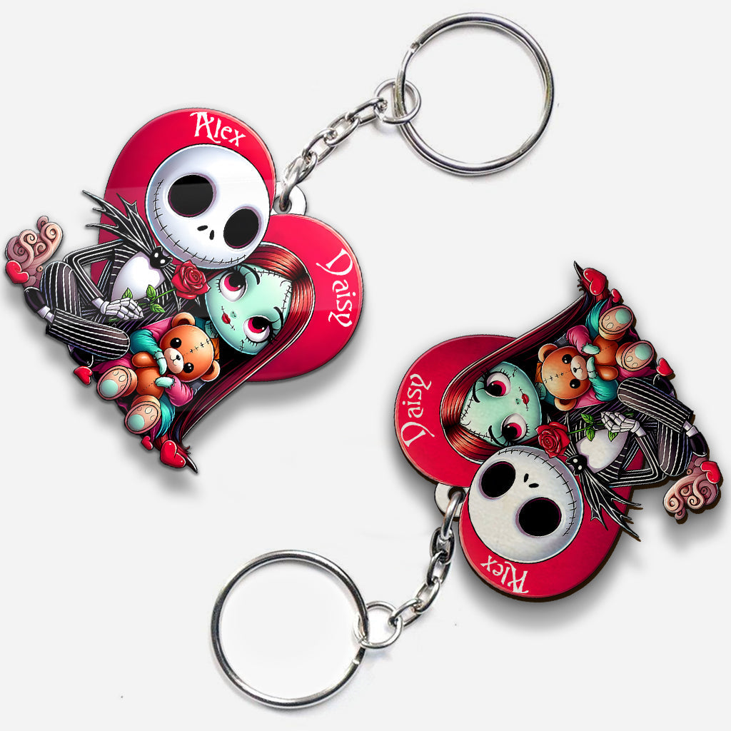 Personalized Nightmare Keychain Custom Name Gift for Couple