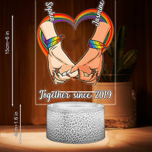 Load image into Gallery viewer, Personalized LGBT Support Shaped Plaque Light Base Gift
